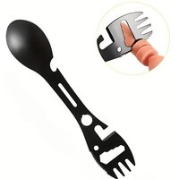 Multifunctional Whistle Knife Outdoor Camping Survival Spork Kitchen Multifunctional Wrench Bottle Opener Spoon.