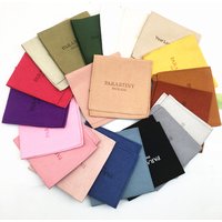 Custom Bags With Logo Microfiber Velvet Jewelry Packaging Gift Pouch Earrings Soap Organizer Wedding Favors for Guests Bulk 100