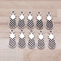 IFOCUS 10pcs/Lot Pineapple Charms For DIY Jewelry Making Zinc Alloy 9x21mm/0.35x0.83inch