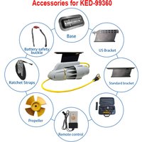 Boat Accessories for Kedean TL6295 Underwater Thruster Motor, US Standard Bracket, Base for SUP, Proppler Remote Control Bags