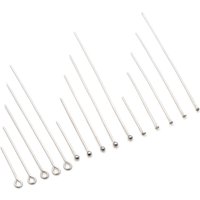 No Fade 100pcs/Lot 20-70 mm 316 Stainless Steel Ball Pins Findings Ball Head Pins For Jewelry Making DIY Supplies Accessories