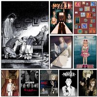 N-Naoki Urasawa S Monster Anime Poster HD Self-Adhesive Wall Decor Home Office Dorm Bedroom & More Ideal Gift Choice