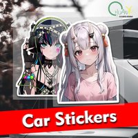 Car Stickers Skeleton Hair Ornament Anime Girl Vinyl Decals Car Motorcycle Bumper Body Rear Window Decorative Decals
