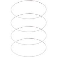 4PCS 20 Inch Wheel Rim Protector Aluminum Alloy Scratch Proof Self Adhesive Rim Guard White