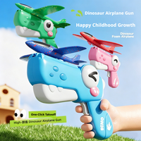 New Dinosaur Foam Airplane Launcher Toys for Kids Foam Glider Planes Outdoor Flying Catapult Gun Aircraft Toy Foam Plane Toy