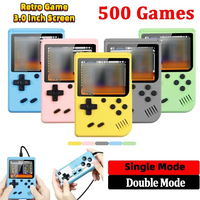 3.0 Inch Macaron Retro Portable Mini Handheld Game Player 8 Bit Video Gaming Console Built-in 500 Games Gameboy For Kid Gift
