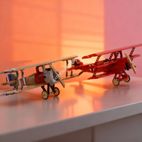 1201pcs MOC Creator Fokker DR 1 Sopwith Camel Model Building Blocks Toys Christmas Gift Architecture Assemble DIY Idea Creative