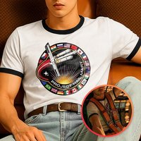 Project Hail Mary Shirt Ringer Tee Mission Patch Hot Shirt Ringer Tee Ryan Gosling Wear Ringer Fans T-shirt Women Men Beach Tees