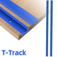 Rail en T à profil Double coupe de 500MM, avec trous de montage pré-percés pour scie de Table, outil de travail du bois, 2 pièces