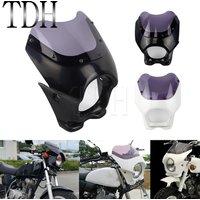 Motorcycle Cafe Racer Headlight Fairing Retro Front Light Fairing Windshield For Honda CB50 DAX ST50 Benri 90 50 125 FTR 223 250