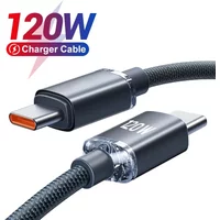 USB A or C to USB C Cable PD 120W 6A Fast Charging Wire For Xiaomi 14 13 12 POCO Realme Fast Charger USB Type C Quick Data Cord