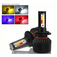 4Colors Strobe 60W Bulb Car Headlight H4 H7 LED Car Headlight Lamp Car Flashing Fog Light H8 H9 H11 9005 9006 LED Foglight Bulb