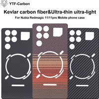 YTF-Carbon for Nubia Redmagic 11pro Ultrathin Real Carbon Fiber Aramid Anti-explosion Mobile Phone Redmagic 11 Protective Cover