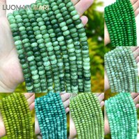 Natural Stone 6x10mm Abacus Jade Aquamarine Jasper Loose Spacer Beads for Jewelry Making Diy Bracelet Charms Accessories 15''