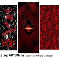 Electric Scooter Anti-slip Sticker Sandpaper Skateboard GripTape Sheet 60*30cm Eye Spider Pattern