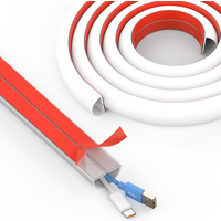 1 Roll Self-Adhesive Cable Protector - Wire Management System for Walls and Floors, Easy to Install, Three Color Options