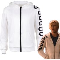 Pirate 2 Sanji Cosplay White Coat Costume Live Action TV Hoodie Jacket Roleplay Adult Clothes Outfits Halloween Carnival Party