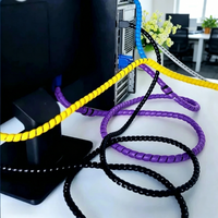 2M Slip-resistant and wear-resistant colorful spiral Spiral Wire Cable Sleeves wire protection covers