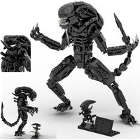 New MOC Aliens Drooling Monster Building Blocks Xenomorph Action Figure Toys Parasitoid DIY Bricks Gifts For for Adult