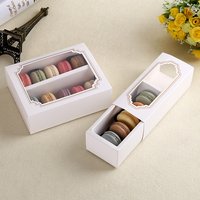 Transparent European Style Baking Packaging Box Macaron 510 Pieces Cookie Nougat Snowflake Snack Gift Box with Opening Window