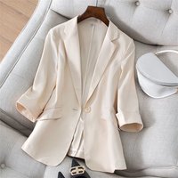 2026 Spring Summer New Temperament Versatile Large Size Women's Small Blazer Coat Loose Elegant FemaleThin Blazer Jacket 4XL