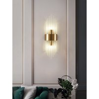 Gold/Black Stainless Steel Crystal Wall Sconce for Living Room, Bedroom, Kitchen Home Decor Lighting, G9 Light Source