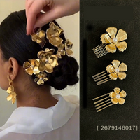 【YY26】2/3Pcs Deluxe Pearl Flower French Style Hair Comb For Women Retro Court Luxury Noble Hairclip Elegant Hair Accessories