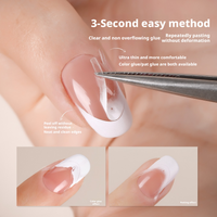 Kaniu Minimalist French Transparent Nail Art Stencils Airbrush Template Hollow French Manicure Decals Nail Decoration