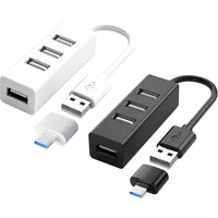 USB Hub 5V Split Charging Extension Cable External Extension Cable USB 2.0 Split Hub 1 to 4 Ports Suitable for USB Drive Mouse K