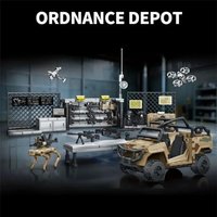 MOC Military Vehicle SUV Off-road Vehicle Model Building Blocks Model Toy Equipment Depot DIY Bricks Toys for Kids Boys Adult