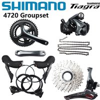 AliExpress Shimano Tiagra 4720 Full Groupset For Road Bike 2x10s Groupset Hg500-10 Cassette 165mm/170mm/175mm Crankset 4720+4770 Brake Kit