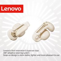 Lenovo Bluetooth 5.4 Ear Clip Headphones Human Ear Design, ANC Noise-Canceling Long Battery Life Low Latency Earphones Earbuds