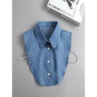 Adjustable Straps Denim Fake Collar Round Neck All-match Turtleneck Fake Collar Korean Style Clothes Accessories Shirt Collar