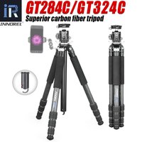 GT284C/324C Professional Carbon Fiber Travel Tripod for DSLR Camera Low Gravity Center Ballhead & Special-shaped Center Column