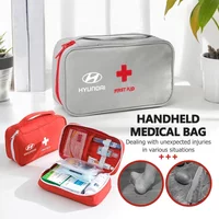 Portable First Aid Kit Travel Medicine Storage Emergency Bag For Hyundai Ioniq Sonata Elantra Solaris Creta Accent SantaFe
