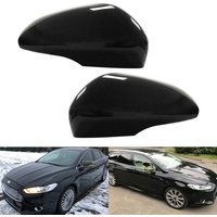 Gloss Black Wing Mirror Cover Caps Casing Left+Right For Ford Mondeo V 2014-2020