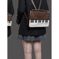 Women's Fashion Backpack Patchwork Contrast Color Harajuku Handbags Vintage Y2k Aesthetic Shoulder Bags Streetwear Crossbody Bag