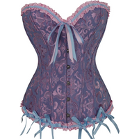 Victorian Corset Top Women Vintage Bustier Lace up Boned Shapewear Gothic Fashion Jacquard Overbust Corselet Sexy Corsets Shaper