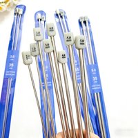 8Pcs Single-Head Stainless Steel Knitting Needles, 35cm Lengths, Including 2Mm/3Mm/4Mm/5Mm, Suitable for Knitting Projects, Suitable for Beginners and Experts, for Knitting Socks, Scarves, Gloves,