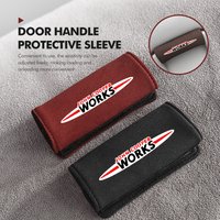 2pcs Leather Car Door Handle Protective Sleeve Auto Accessories For MINI R60 F56 R56 F54 F57 R70 JCW John Cooper Works