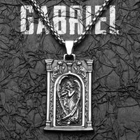 Angel Gabriel Powerful Amulets Stainless Steel Men Necklaces Pendant Chain Punk For Women Fashion Jewelry Gifts Wholesale