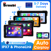 Srnubi Motocyklowy Carplay Android Auto IP67 Wodoodporny Cyfrowy Ekran Deski Rozdzielczej Motocykla Nawigacja GPS Akcesoria Motocyklowe