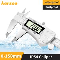 Kerseo IP54 Metal Caliper waterproof Digital Vernier Caliber Measuring Tools Woodworking Thickness Gauge Depth Electronic Ruler