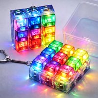 Tactile Button Clicker: Mechanical Switch Keychain with LED, Silent Office Stress Toy, Aesthetic Desktop EDC Ornament, New