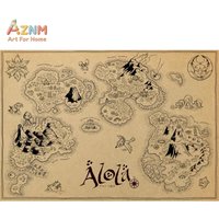Pokemon Region Map Posters Wall Art Poster Prints