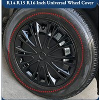 Universal Wheel Cover Replacement Hub Caps Wheel Rim Cover PP Tire Accessories Snap on SUV Truck 4PCS Hubcap R14 R15 R16 Inch