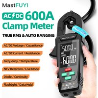 MASTFUYI Automatic Large-Screen Digital Clamp Meter Handheld Ammeter Clamp Multimeter 10000 Counts True RMS with NCV Detection
