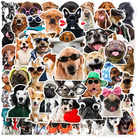 50Pcs Funny Dog Stickers Cartoon Cute Decals Toy Stationery Guitar Phone Bicycle Laptop Luggage Car Graffiti Kids Sticker