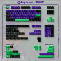 180 keys GMK Clones Mecha-01 EVA Keycaps Cherry Profile Double Shot Keycap For MX Switch Mechanical Keyboard ISO Enter 7U Keys