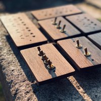 118 Type Retro Switch Panel Solid Wood Brass Black Walnut American Style Wooden Socket